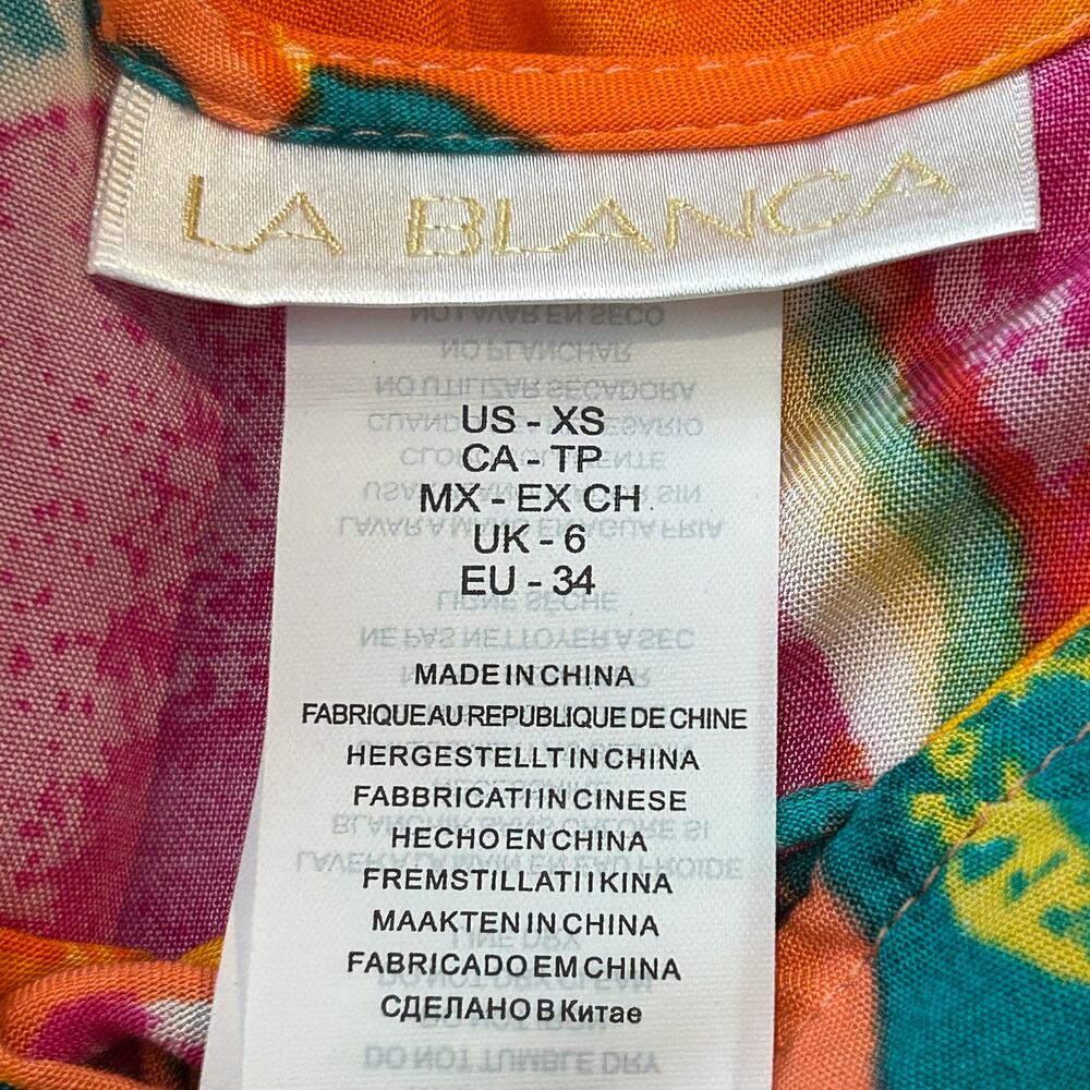 La Blanca Swim Cover up Size XS Multicolor bold tropical print - Picture 7 of 8